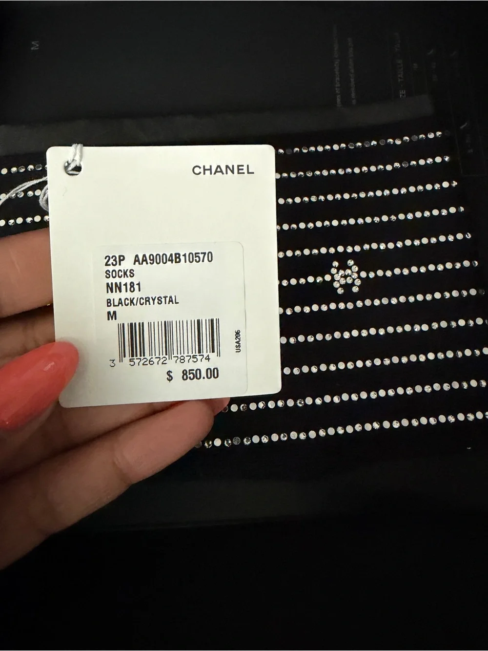Chanel Spring 2023 Crystal CC socks - BNWT